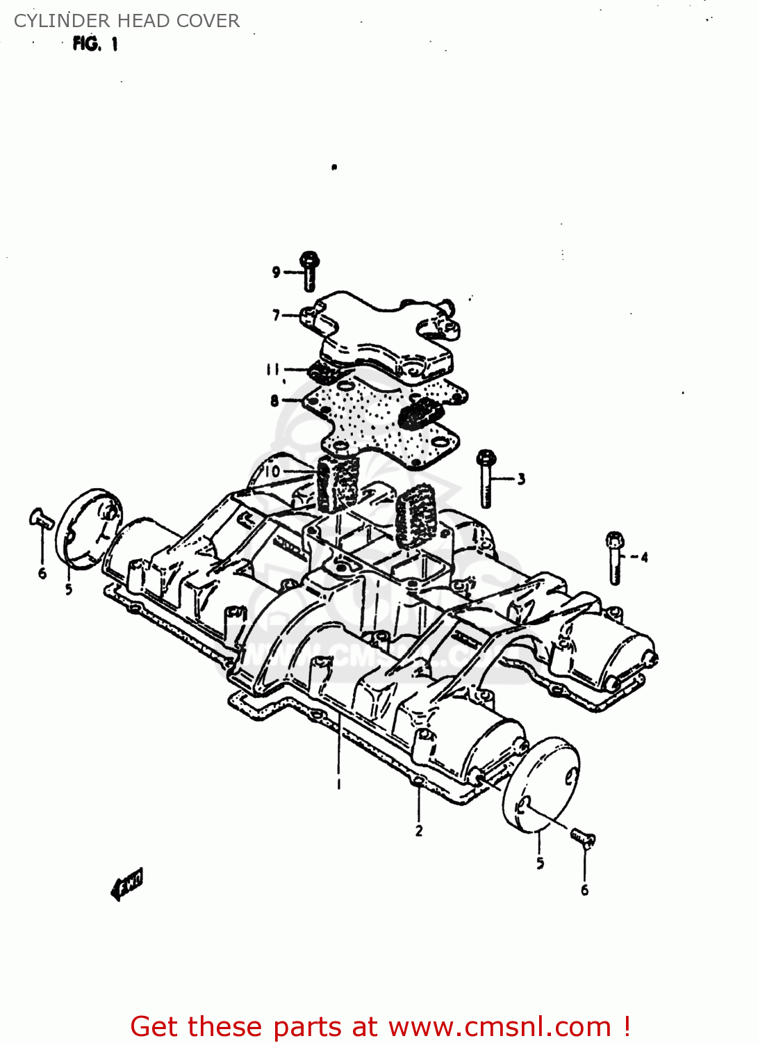 CYLINDER HEAD COVER GS1000E 1980 (T) USA (E03)
