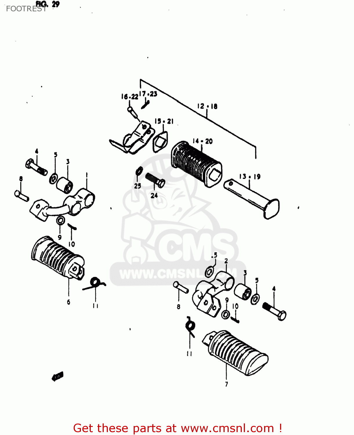 FOOTREST GS1000E 1980 (T) USA (E03)
