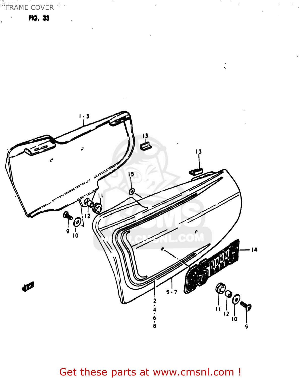 FRAME COVER GS1000E 1980 (T) USA (E03)