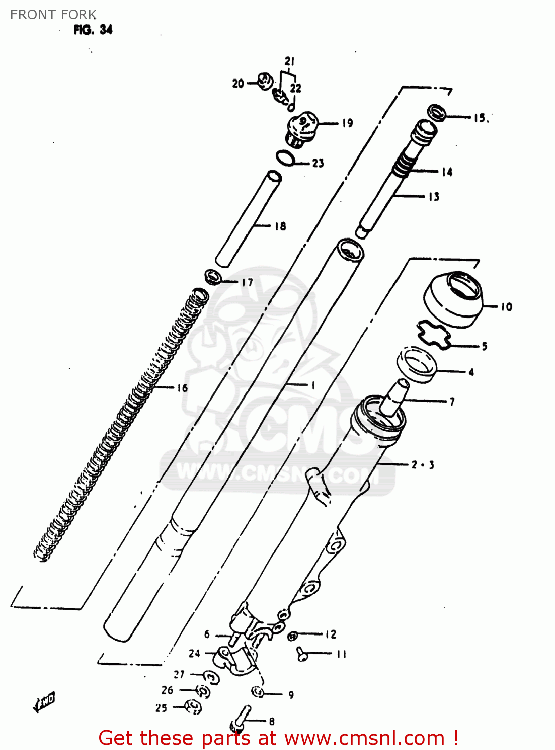FRONT FORK GS1000E 1980 (T) USA (E03)