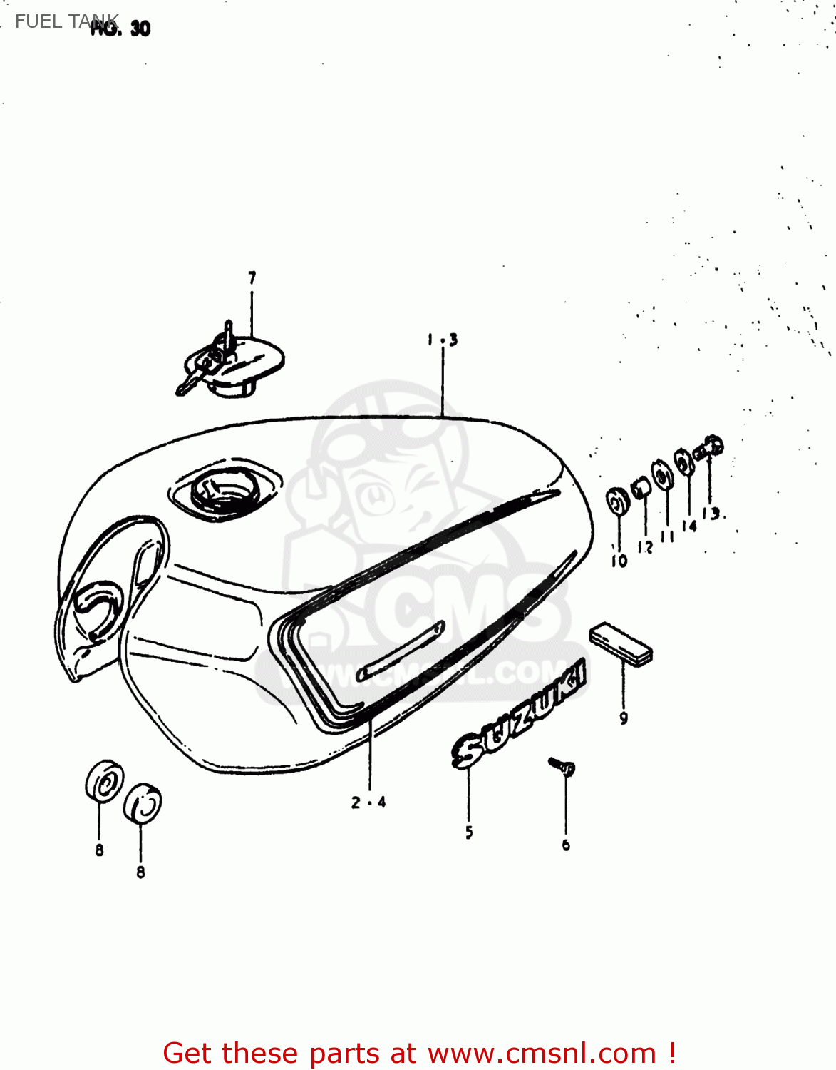 FUEL TANK GS1000E 1980 (T) USA (E03)