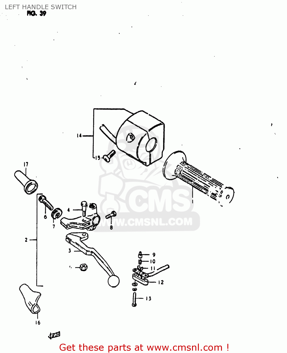 LEFT HANDLE SWITCH GS1000E 1980 (T) USA (E03)