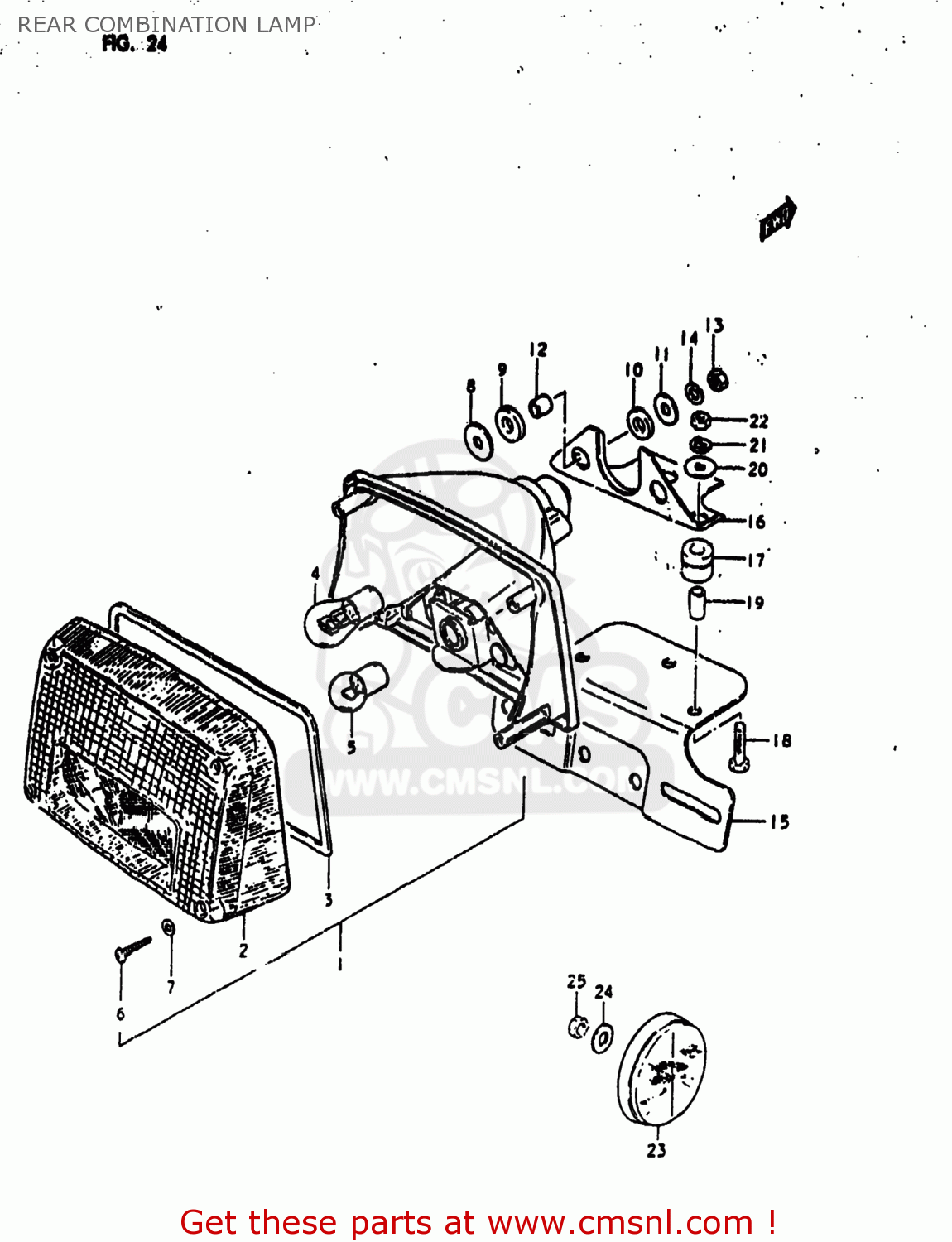 REAR COMBINATION LAMP GS1000E 1980 (T) USA (E03)