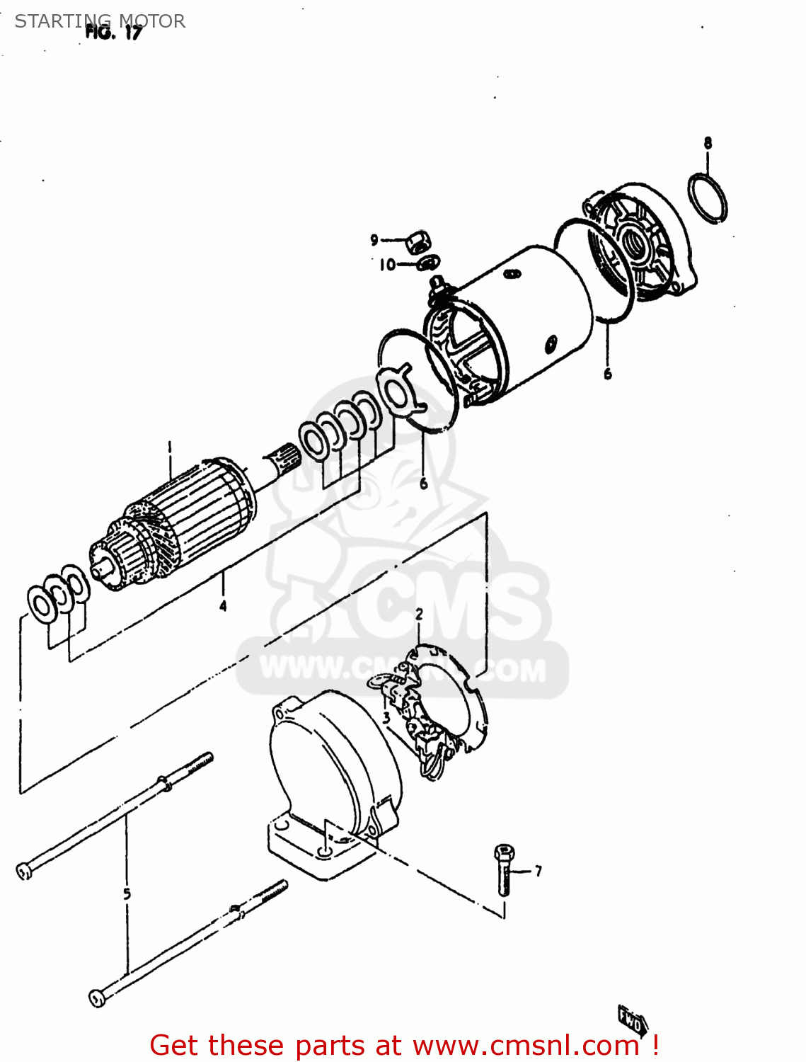 STARTING MOTOR GS1000E 1980 (T) USA (E03)