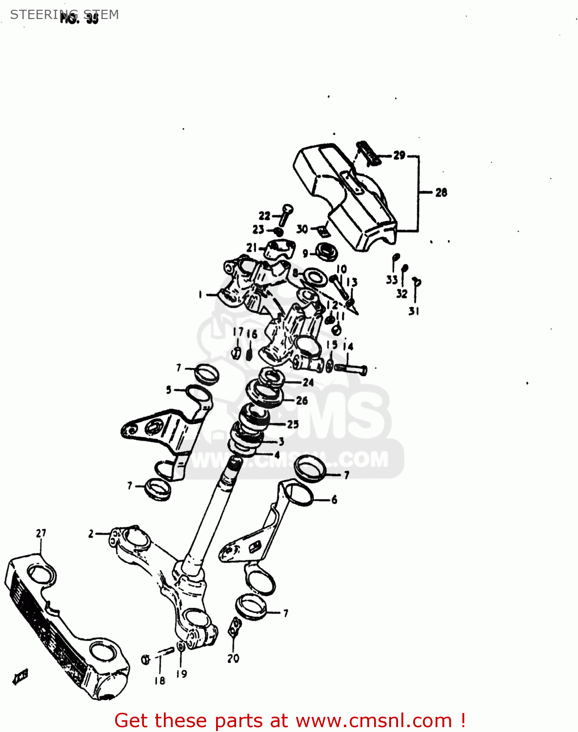 STEERING STEM GS1000E 1980 (T) USA (E03)