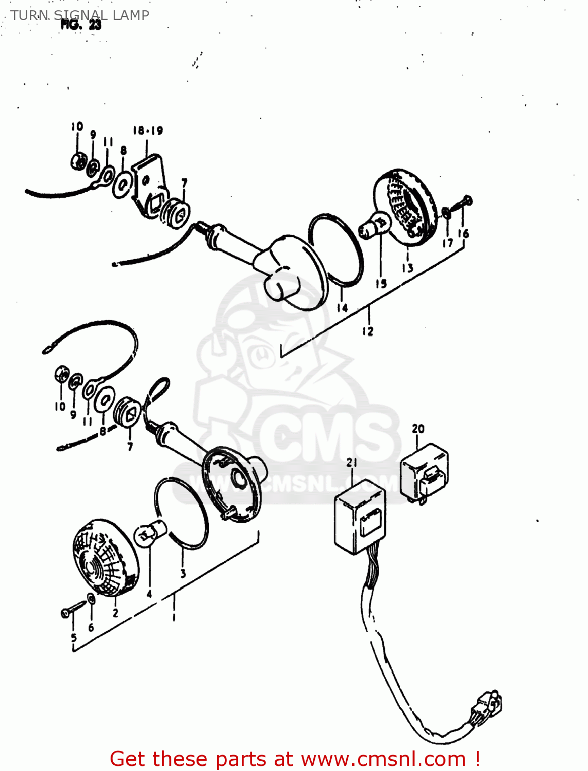 TURN SIGNAL LAMP GS1000E 1980 (T) USA (E03)