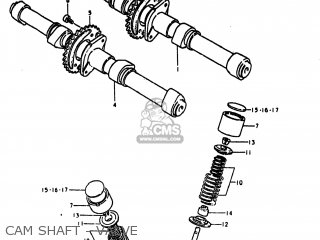 CAM SHAFT - VALVE - GS1000E 1980 (T) USA (E03)