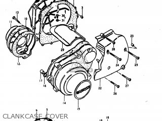 CLANKCASE COVER - GS1000E 1980 (T) USA (E03)