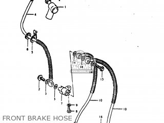 FRONT BRAKE HOSE - GS1000E 1980 (T) USA (E03)