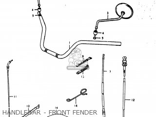 HANDLEBAR - FRONT FENDER - GS1000E 1980 (T) USA (E03)