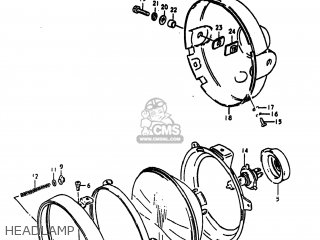 HEADLAMP - GS1000E 1980 (T) USA (E03)
