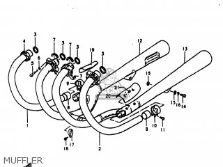 MUFFLER - GS1000E 1980 (T) USA (E03)