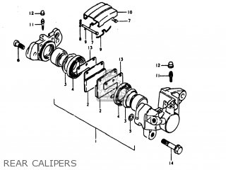 REAR CALIPERS - GS1000E 1980 (T) USA (E03)