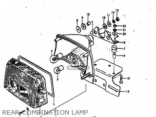 REAR COMBINATION LAMP - GS1000E 1980 (T) USA (E03)