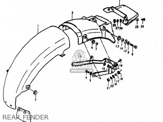 REAR FENDER - GS1000E 1980 (T) USA (E03)