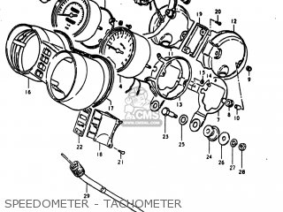 SPEEDOMETER - TACHOMETER - GS1000E 1980 (T) USA (E03)