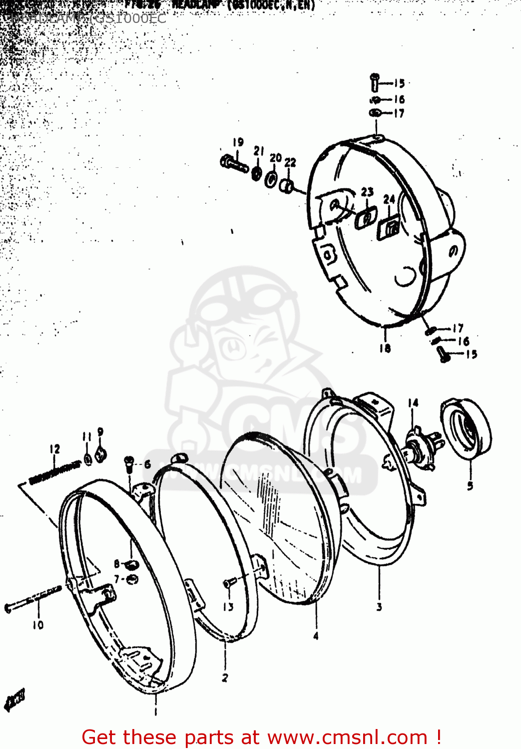 HEADLAMP (GS1000EC GS1000EC 1978 (C) USA (E03)