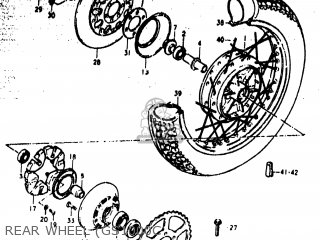 REAR WHEEL (GS1000C - GS1000EC 1978 (C) USA (E03)