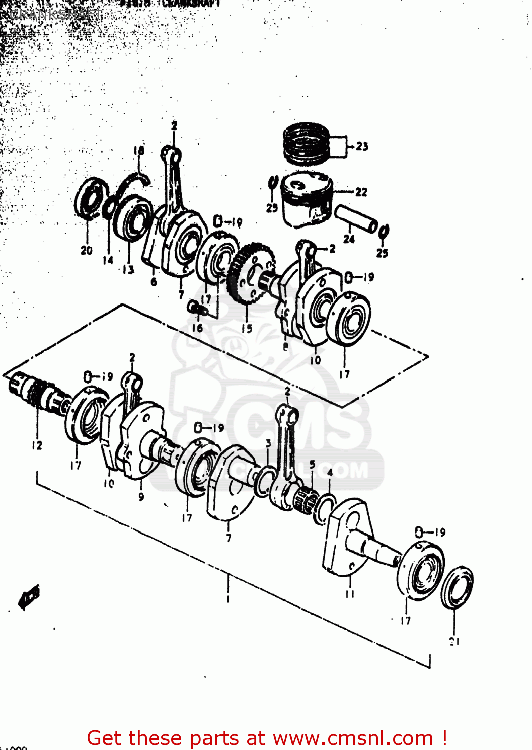 CRANKSHAFT GS1000EC 1979 (N) USA (E03)