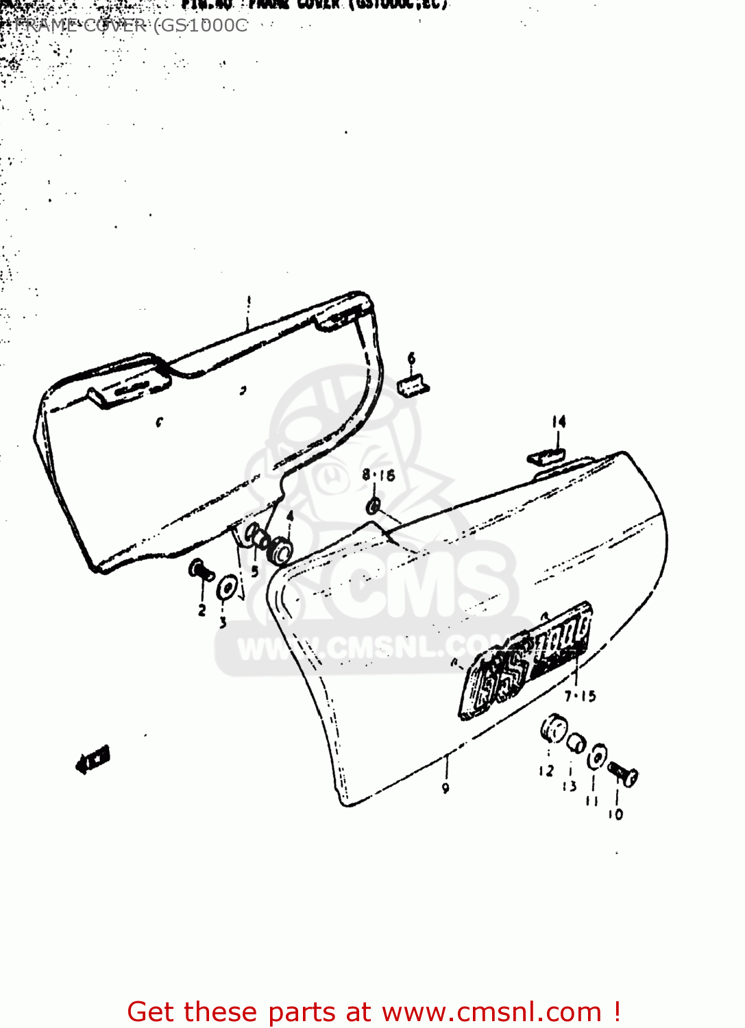 FRAME COVER (GS1000C GS1000EC 1979 (N) USA (E03)
