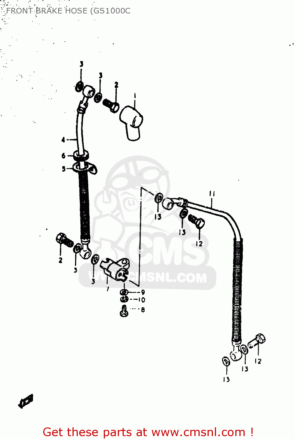 FRONT BRAKE HOSE (GS1000C GS1000EC 1979 (N) USA (E03)