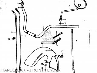 HANDLEBAR - FRONT FENDER - GS1000EC 1979 (N) USA (E03)
