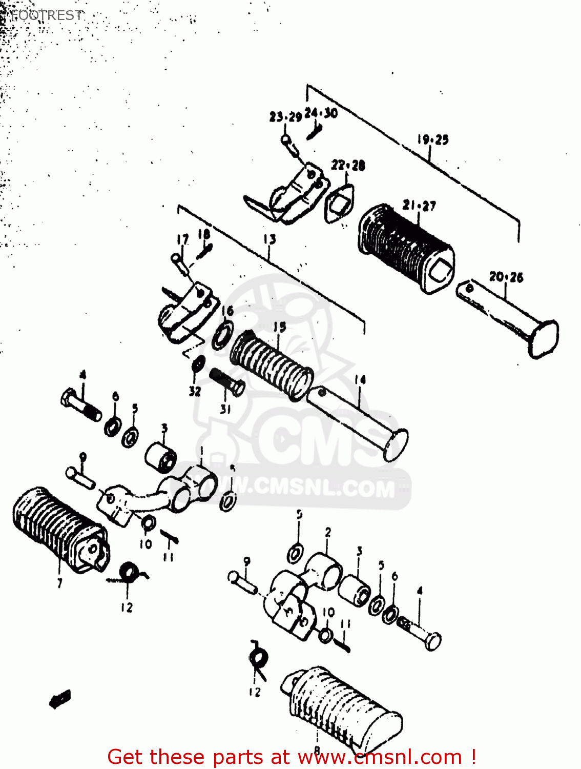 FOOTREST GS1000EN 1978 (C) USA (E03)
