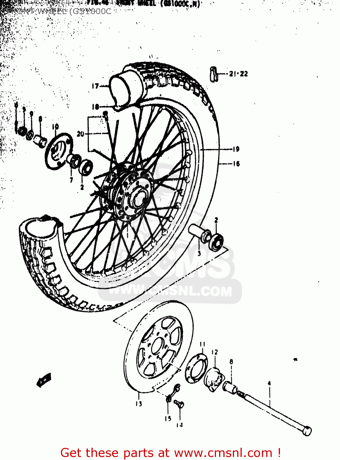 FRONT WHEEL (GS1000C GS1000EN 1979 (N) USA (E03)