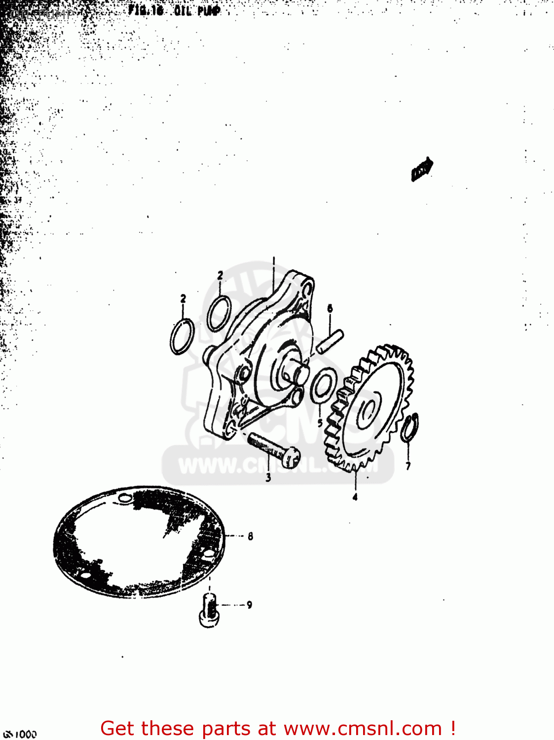 OIL PUMP GS1000EN 1979 (N) USA (E03)