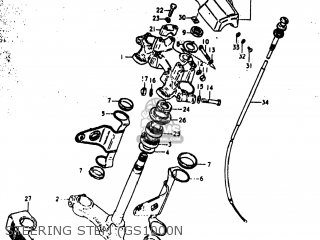 STEERING STEM (GS1000N - GS1000EN 1979 (N) USA (E03)