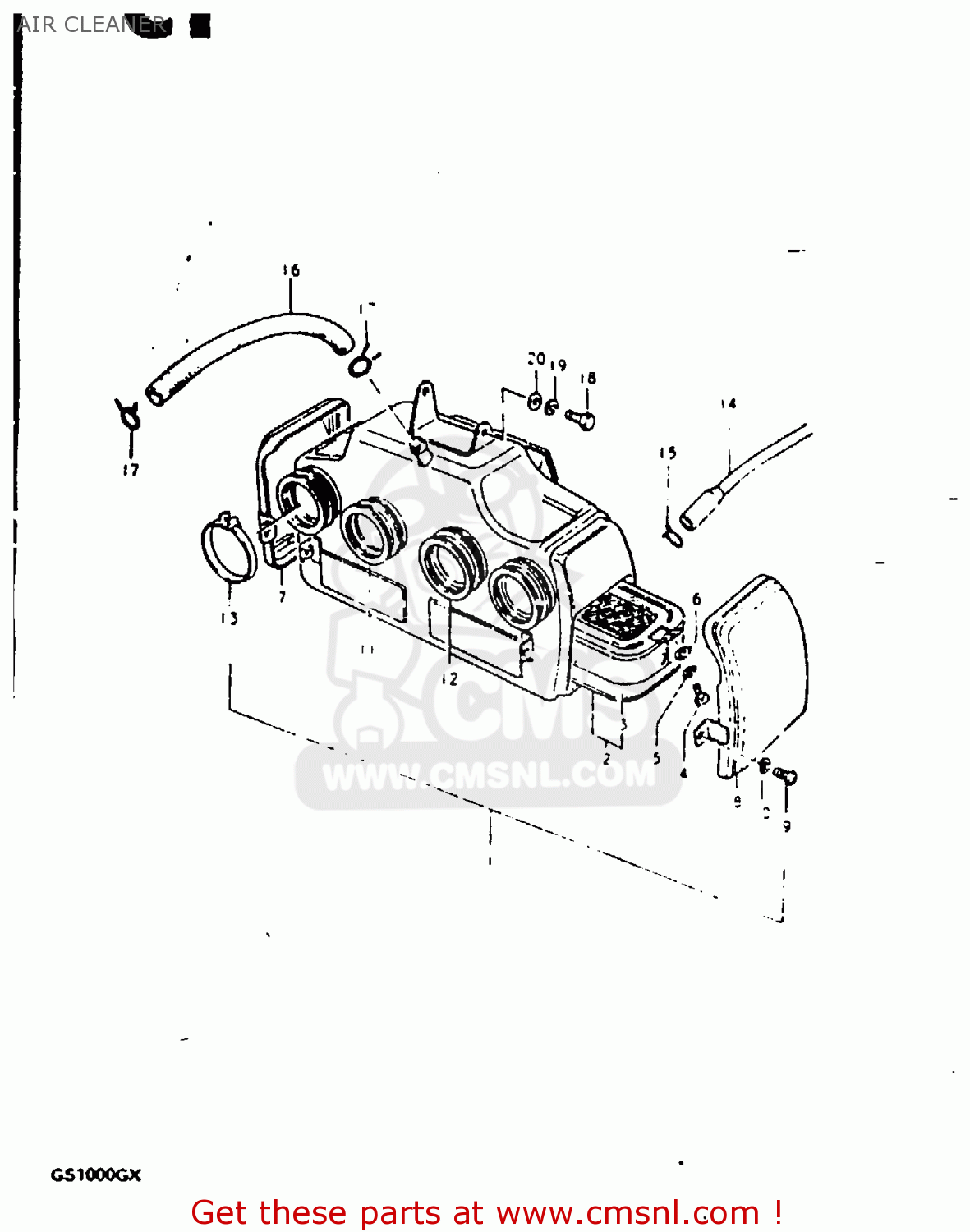 AIR CLEANER GS1000G 1980 (T) GENERAL EXPORT (E01)