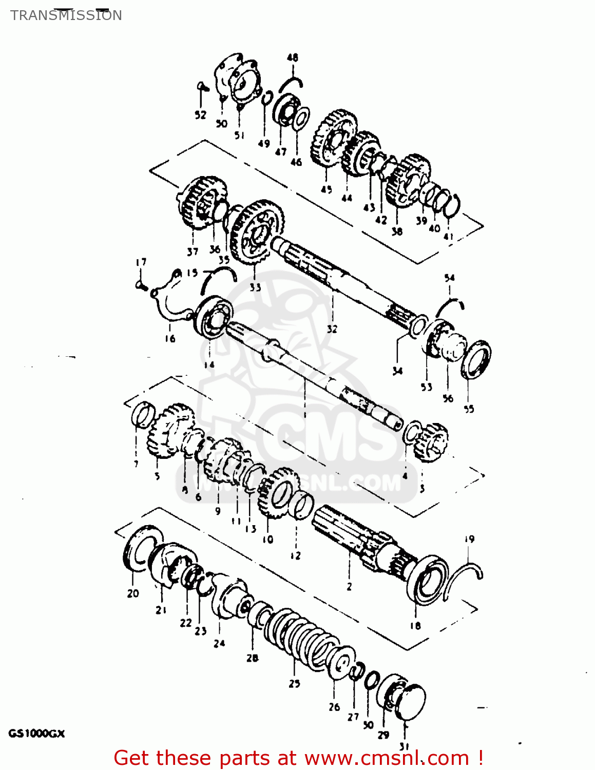TRANSMISSION GS1000G 1980 (T) GENERAL EXPORT (E01)