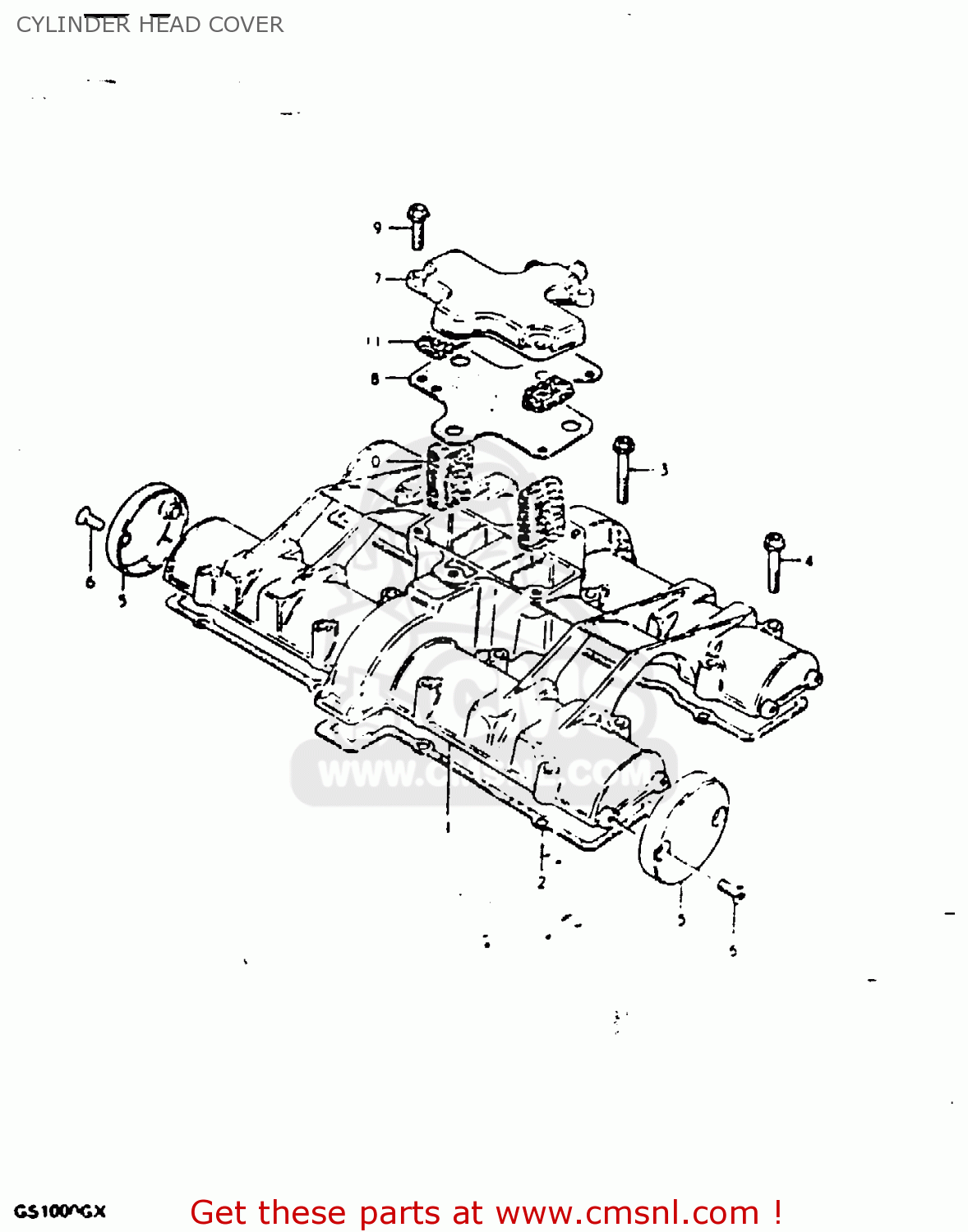 CYLINDER HEAD COVER GS1000G 1980 (T) GENERAL EXPORT (E01)