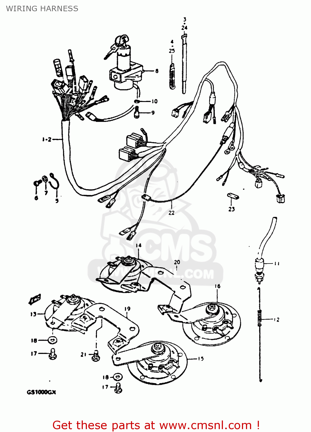 WIRING HARNESS GS1000G 1980 (T) GENERAL EXPORT (E01)