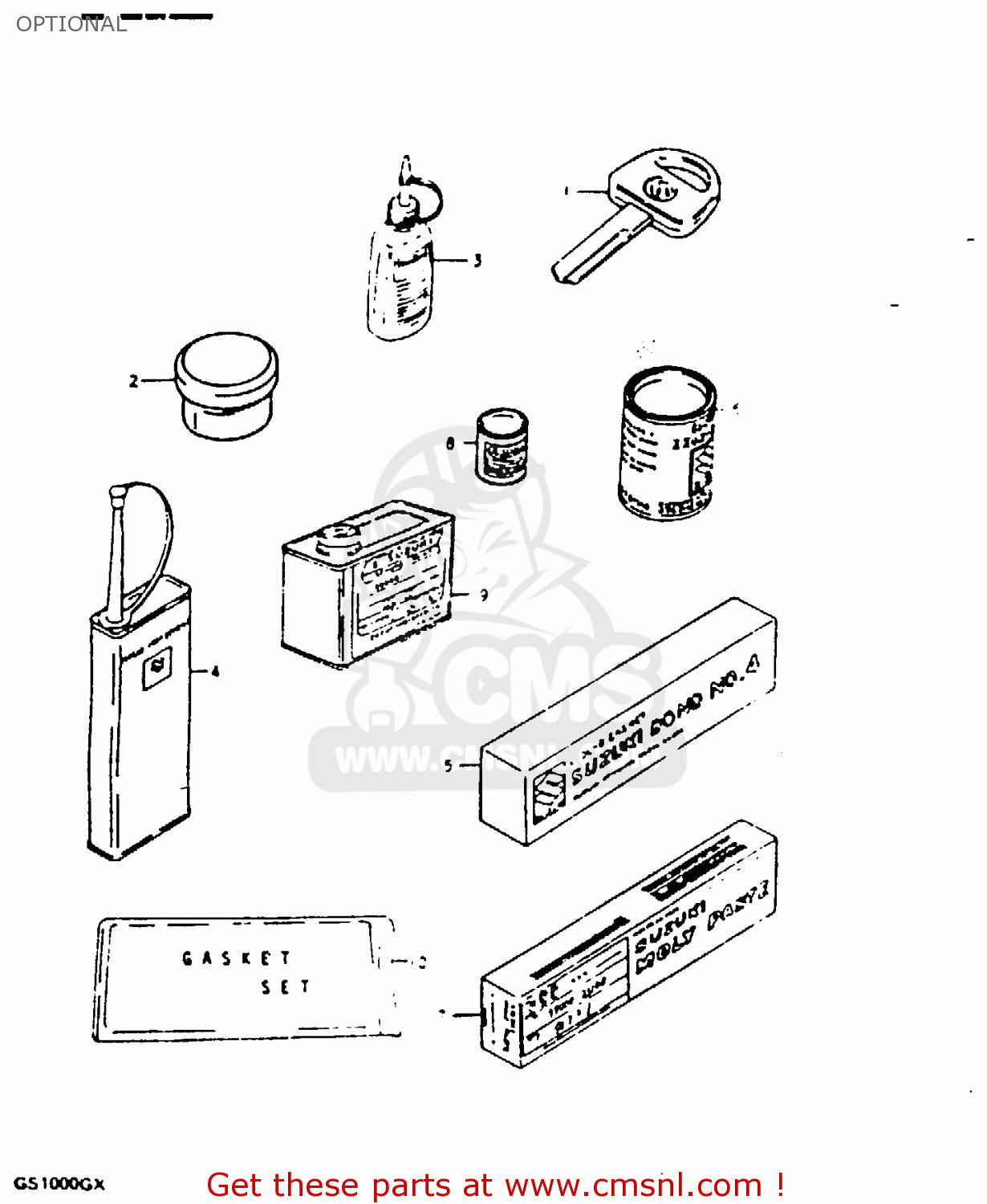OPTIONAL GS1000G 1980 (T) GENERAL EXPORT (E01)