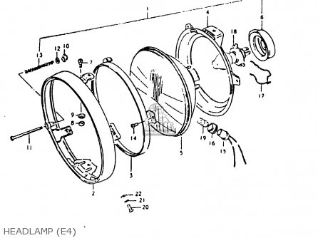 HEADLAMP (E4) - GS1000G 1980 (T) GENERAL EXPORT (E01)