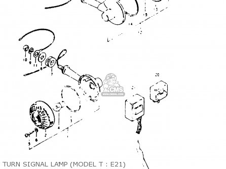 TURN SIGNAL LAMP (MODEL T : E21) - GS1000G 1980 (T) GENERAL EXPORT (E01)