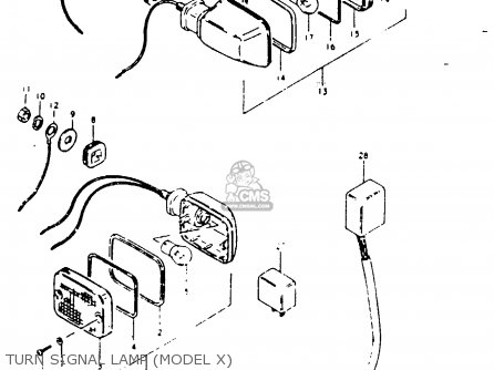 TURN SIGNAL LAMP (MODEL X) - GS1000G 1980 (T) GENERAL EXPORT (E01)