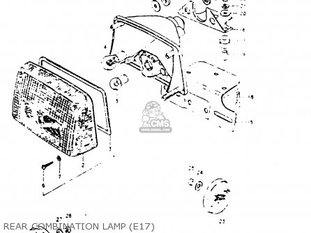 REAR COMBINATION LAMP (E17) - GS1000G 1980 (T) GENERAL EXPORT (E01)