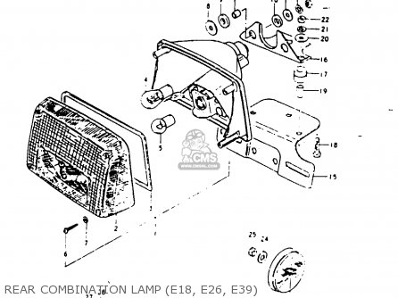 REAR COMBINATION LAMP (E18, E26, E39) - GS1000G 1980 (T) GENERAL EXPORT (E01)