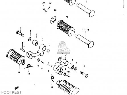 FOOTREST - GS1000G 1980 (T) GENERAL EXPORT (E01)
