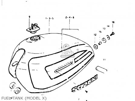 FUEL TANK (MODEL X) - GS1000G 1980 (T) GENERAL EXPORT (E01)