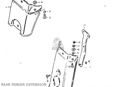 REAR FENDER EXTENSION - GS1000G 1980 (T) GENERAL EXPORT (E01)