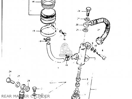 REAR MASTER CYLINDER - GS1000G 1980 (T) GENERAL EXPORT (E01)