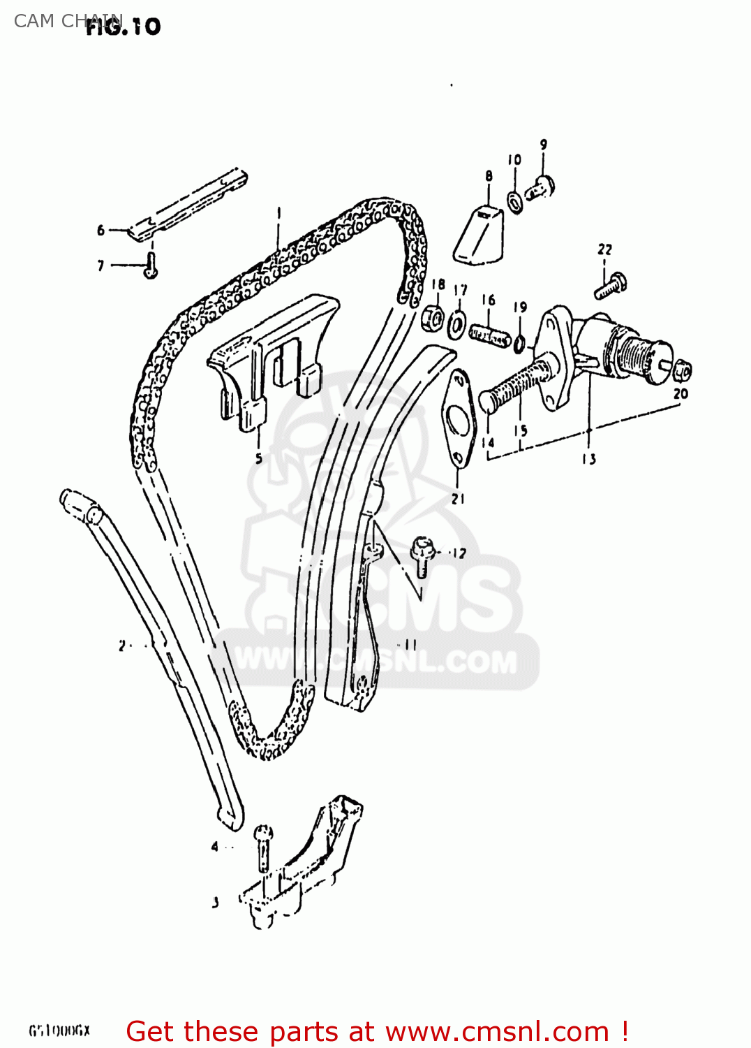 CAM CHAIN GS1000G 1980 (T) USA (E03)