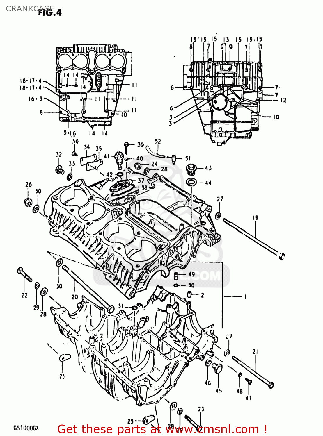 CRANKCASE GS1000G 1980 (T) USA (E03)