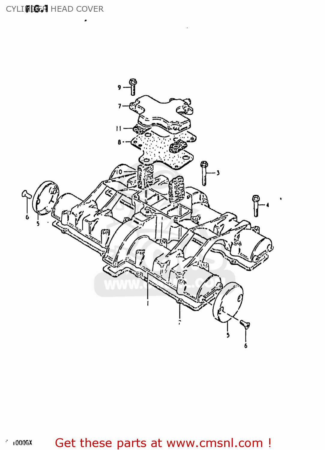 CYLINDER HEAD COVER GS1000G 1980 (T) USA (E03)