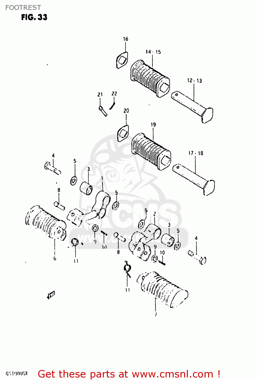 FOOTREST GS1000G 1980 (T) USA (E03)