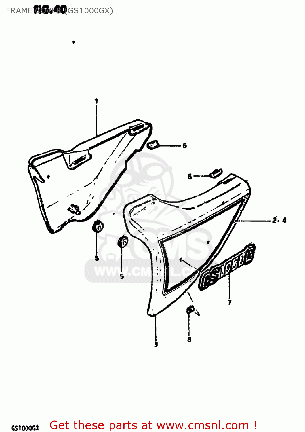 FRAME COVER (GS1000GX) GS1000G 1980 (T) USA (E03)