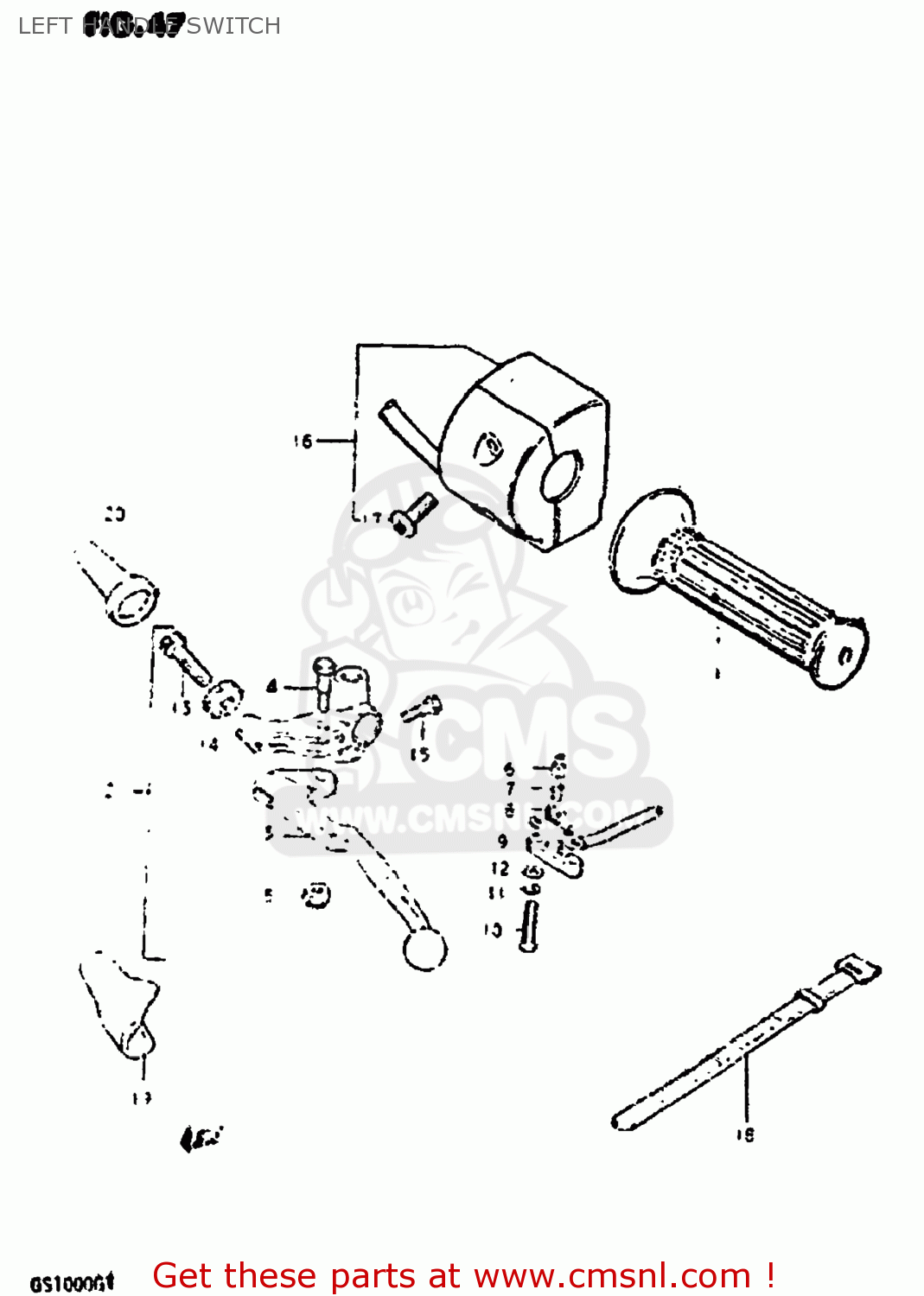 LEFT HANDLE SWITCH GS1000G 1980 (T) USA (E03)